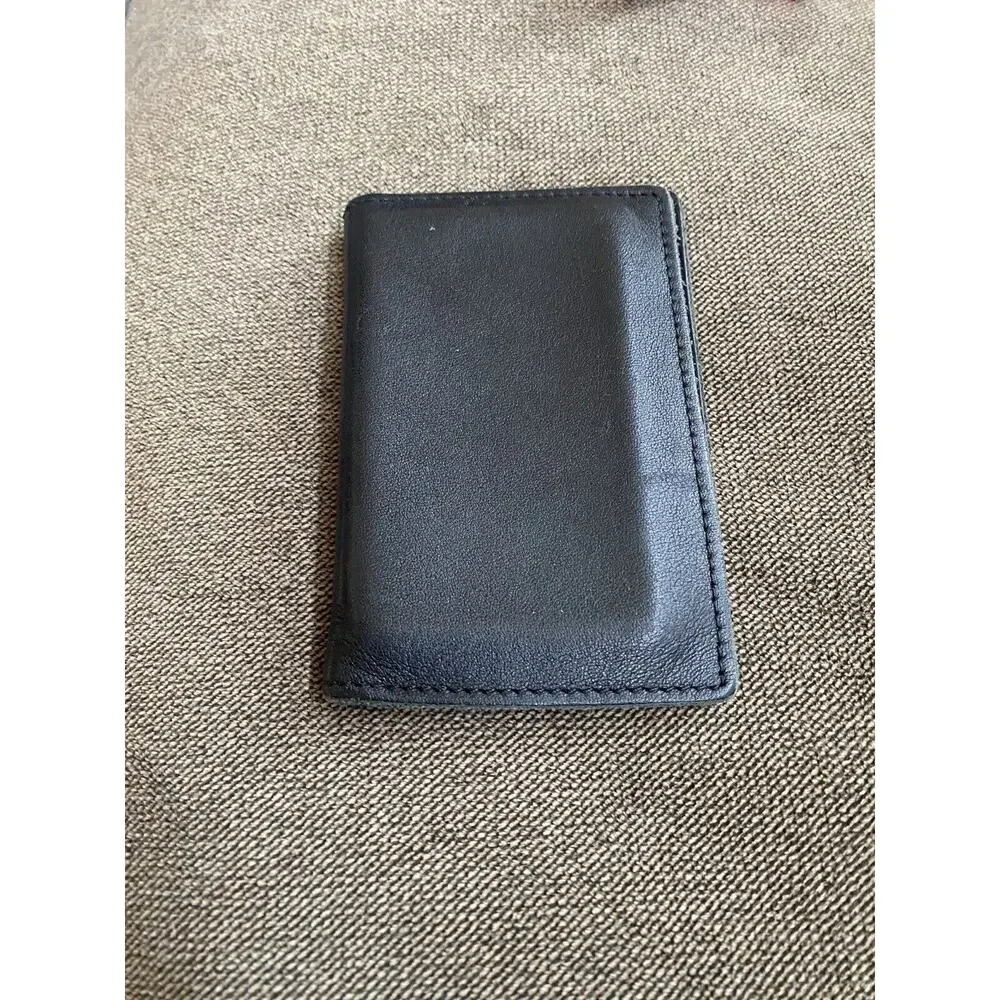 Hiscow Mens Bifold Leather Wallet Credit Card holder money black